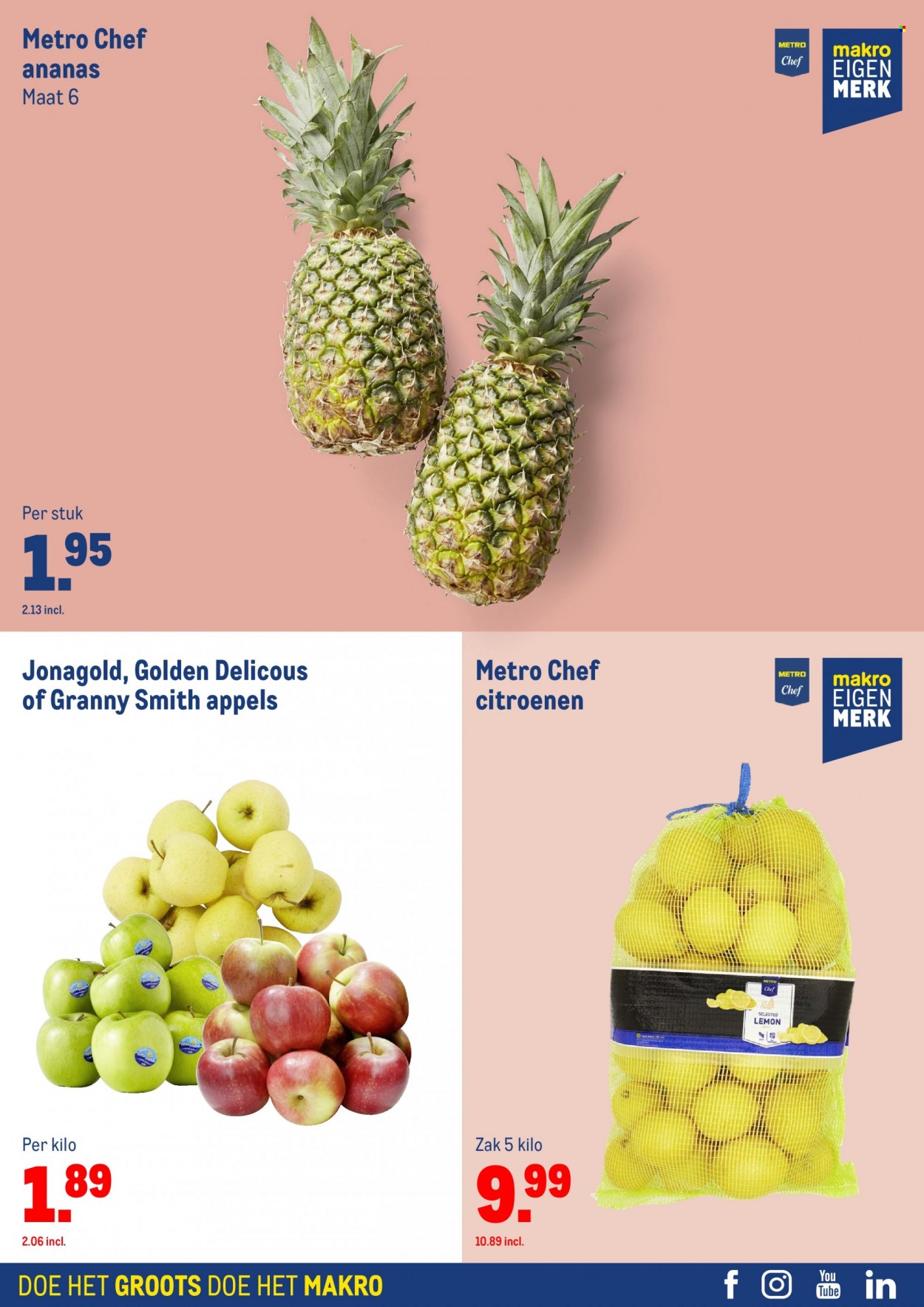 thumbnail - Makro-aanbieding - 13-10-2021 - 9-11-2021 -  producten in de aanbieding - appels, ananas. Pagina 20.