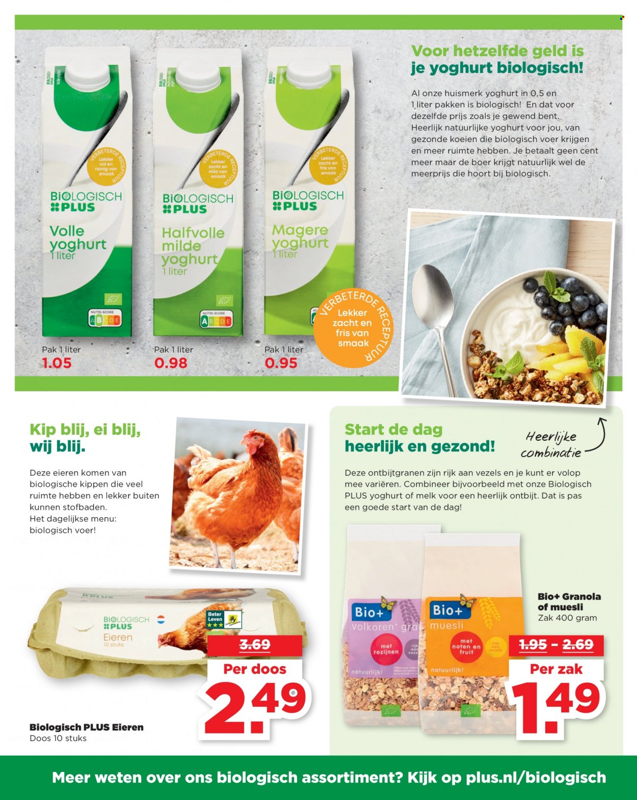 thumbnail - Plus-aanbieding - 17-10-2021 - 23-10-2021 -  producten in de aanbieding - yoghurt, melk, ei, granola. Pagina 19.