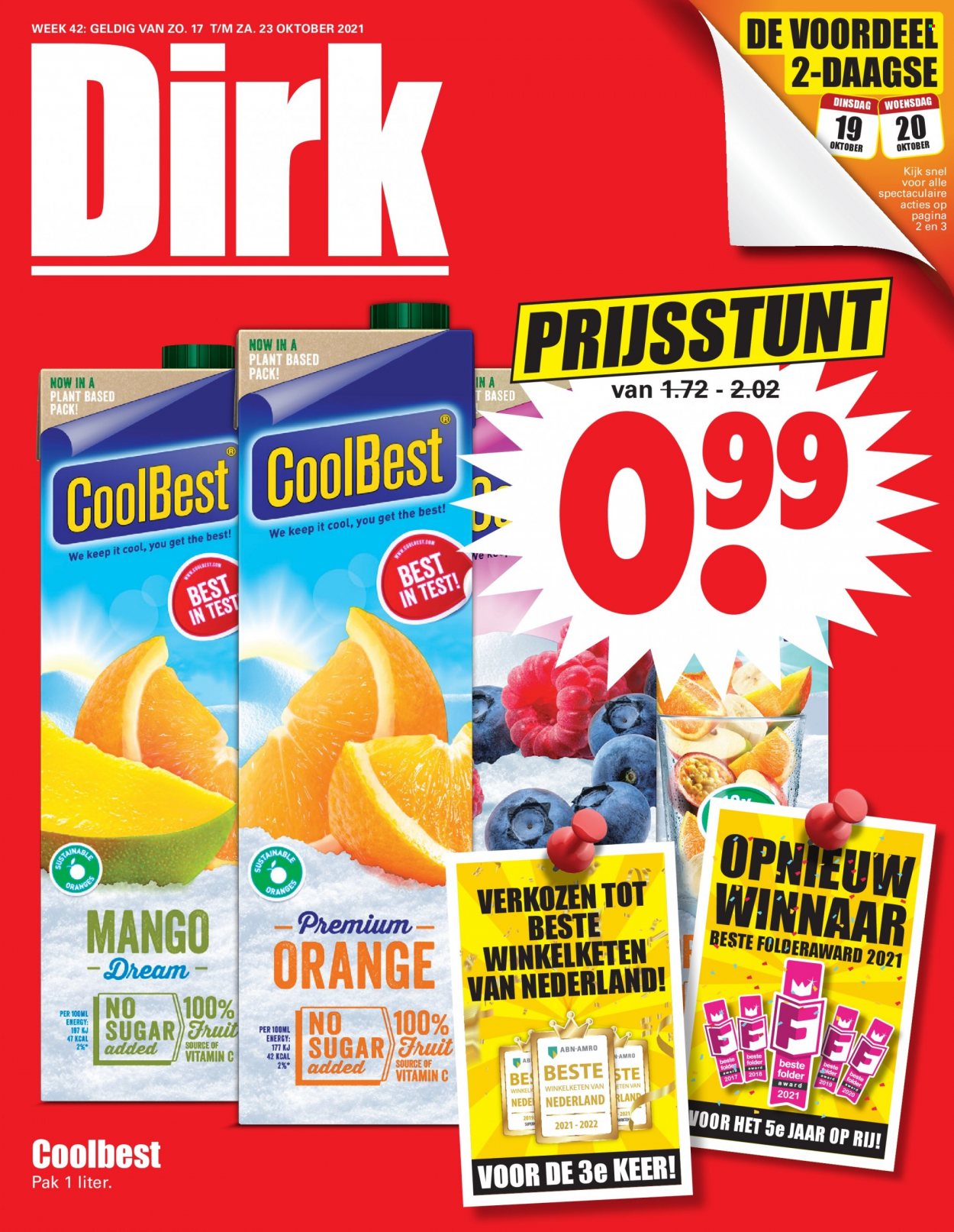 thumbnail - Dirk-aanbieding - 17-10-2021 - 23-10-2021 -  producten in de aanbieding - mango. Pagina 1.
