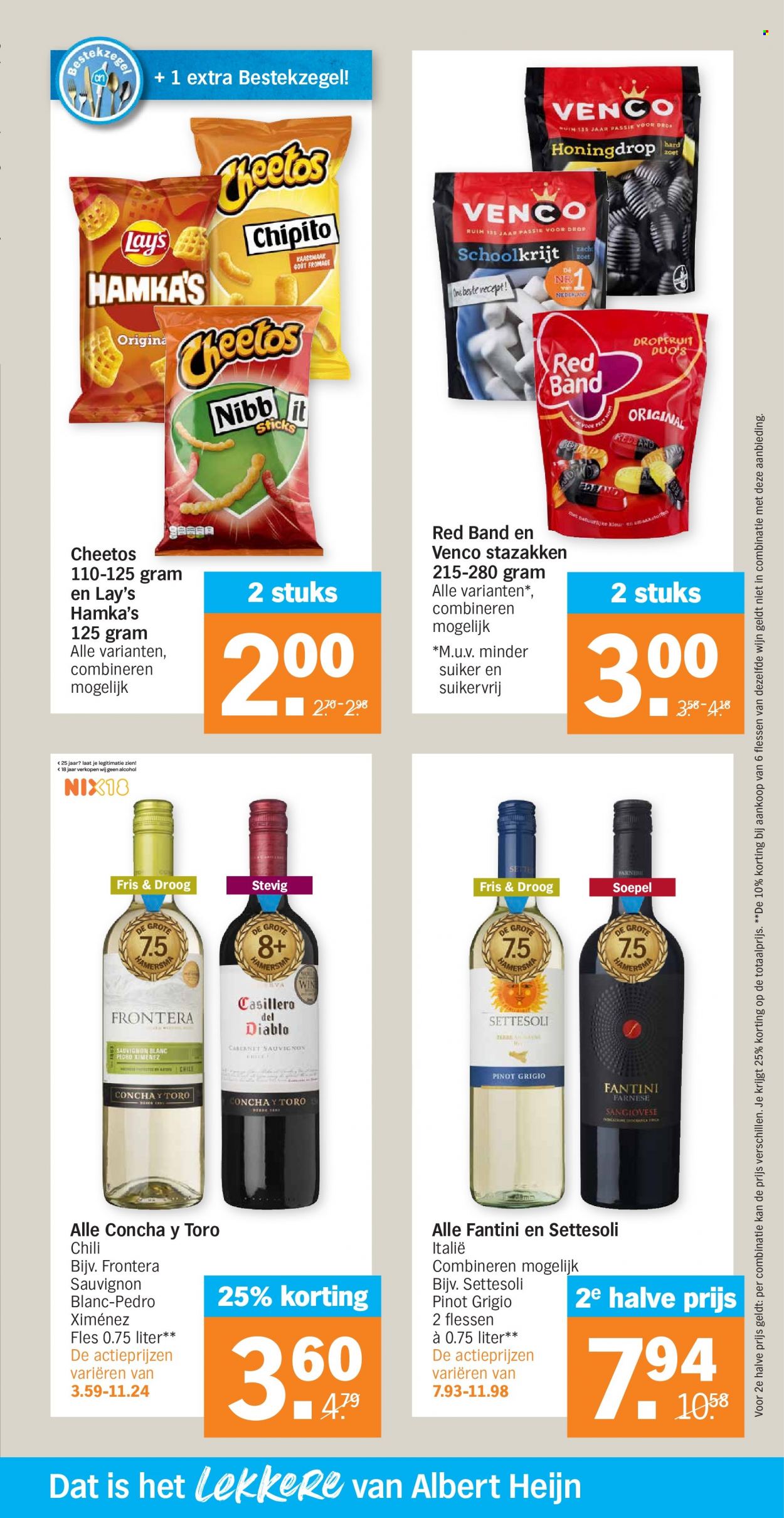 thumbnail - Albert Heijn-aanbieding - 25-10-2021 - 31-10-2021 -  producten in de aanbieding - cheetos, Sauvignon Blanc, wijn. Pagina 27.