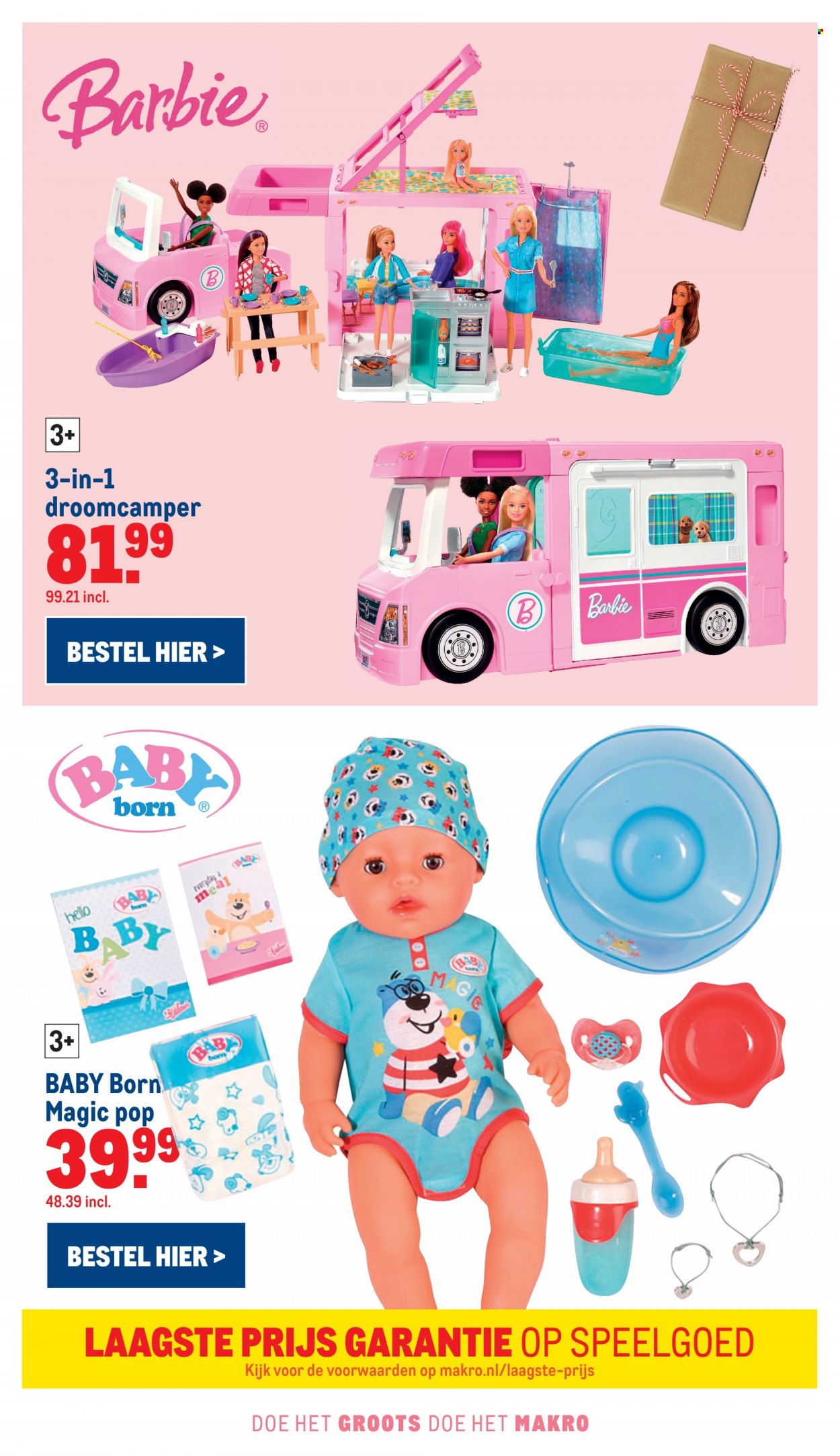 thumbnail - Makro-aanbieding - 27-10-2021 - 5-12-2021 -  producten in de aanbieding - Baby Born, Barbie, speelgoed. Pagina 37.