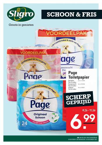 Sligro-aanbieding - 28.10.2021 - 15.11.2021.
