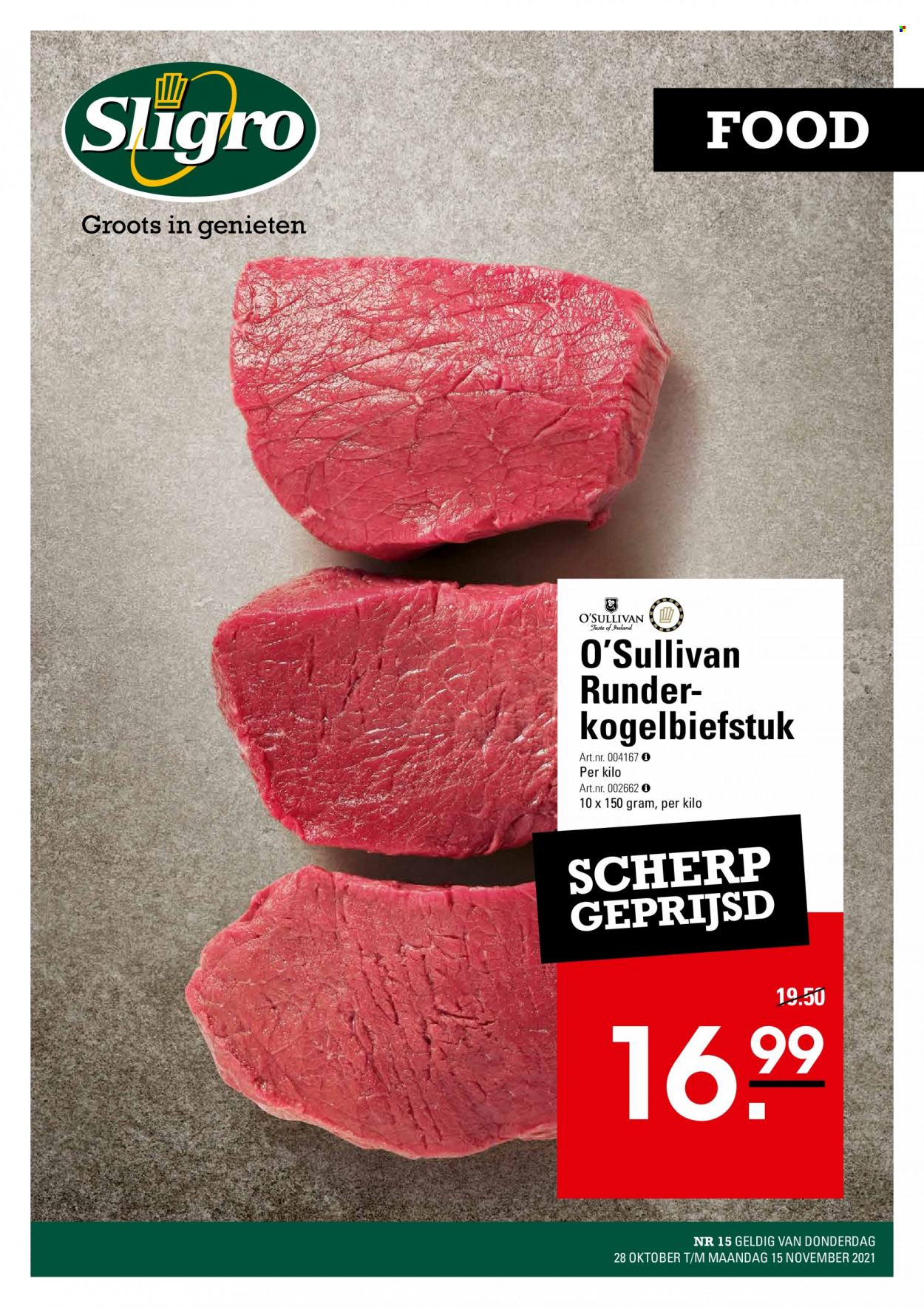 Sligro-aanbieding - 28-10-2021 - 15-11-2021. Pagina 1