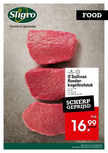 Sligro-aanbieding - 28.10.2021 - 15.11.2021.