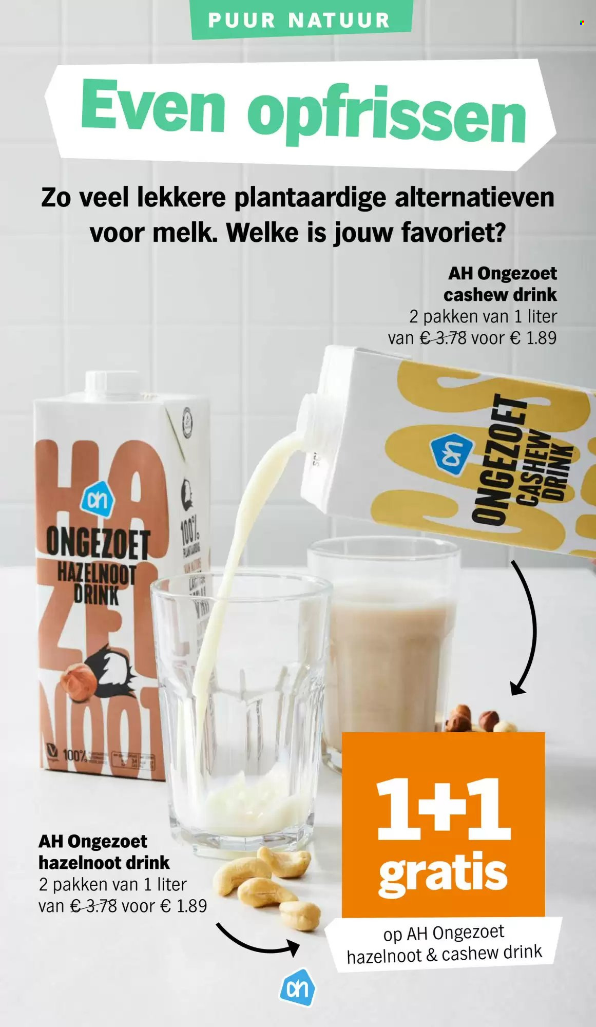 thumbnail - Albert Heijn-aanbieding - 18-10-2021 - 14-11-2021 -  producten in de aanbieding - melk. Pagina 4.