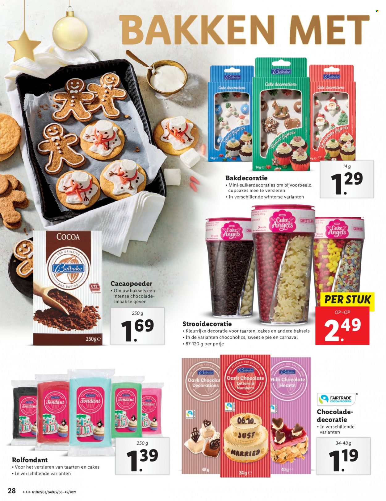 thumbnail - Lidl-aanbieding - 8-11-2021 - 14-11-2021 -  producten in de aanbieding - cupcakes, chocolade, cacaopoeder, potje. Pagina 28.