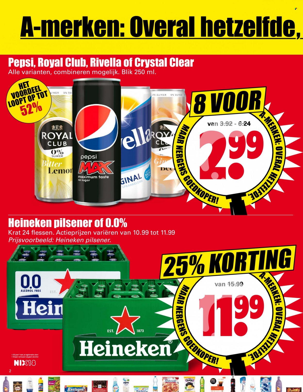 thumbnail - Dirk-aanbieding - 7-11-2021 - 13-11-2021 -  producten in de aanbieding - pilsener, Heineken, Pepsi. Pagina 2.