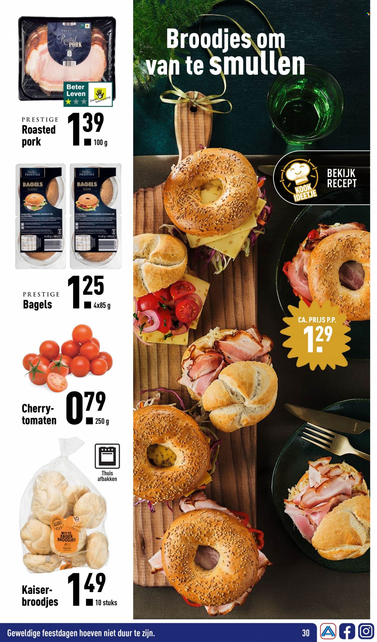 thumbnail - Aldi-aanbieding -  producten in de aanbieding - bagels, broodje. Pagina 30.