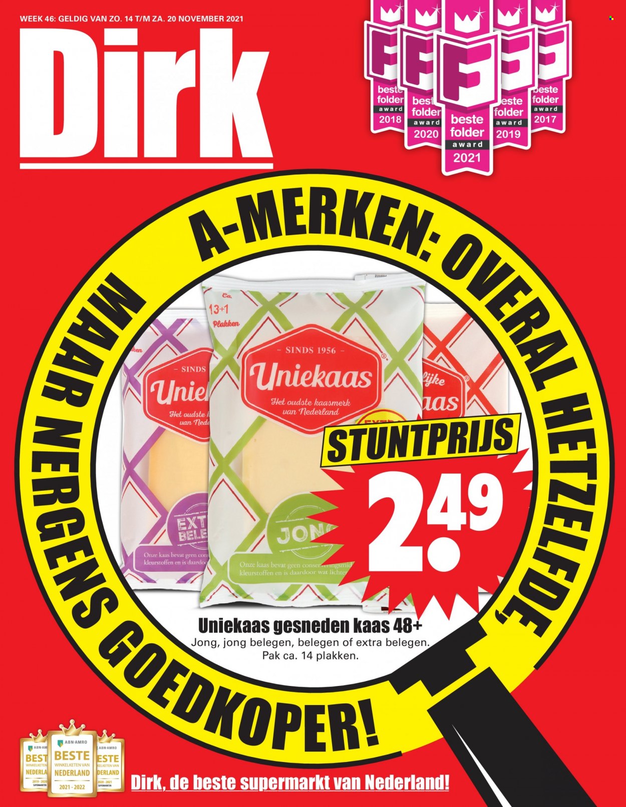 Dirk-aanbieding - 14.11.2021 - 20.11.2021 -  producten in de aanbieding - kaas. Pagina 1.
