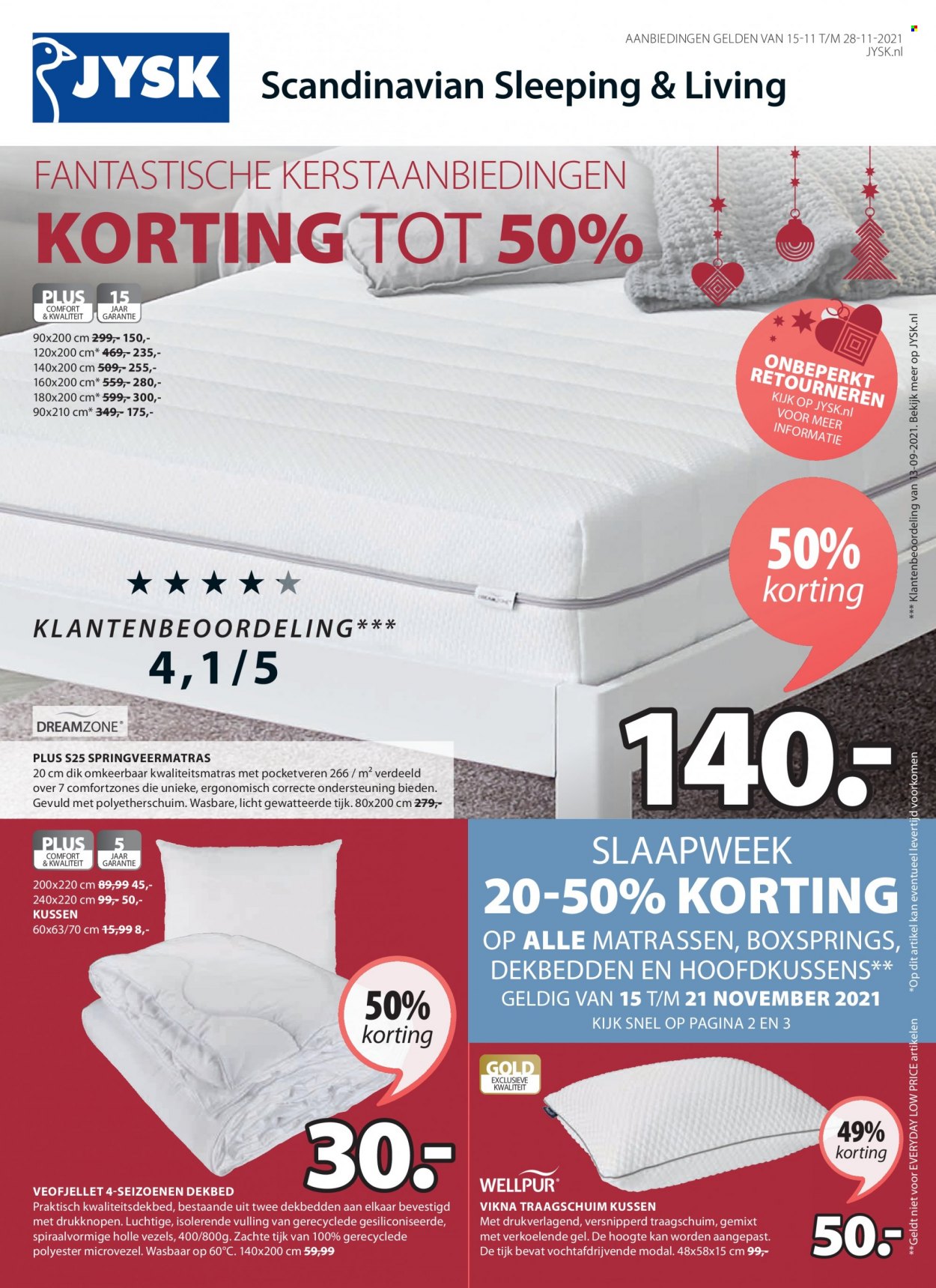 JYSK-aanbieding - 15-11-2021 - 28-11-2021. Pagina 1