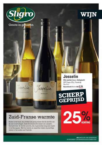 Sligro-aanbieding - 18.11.2021 - 6.12.2021.