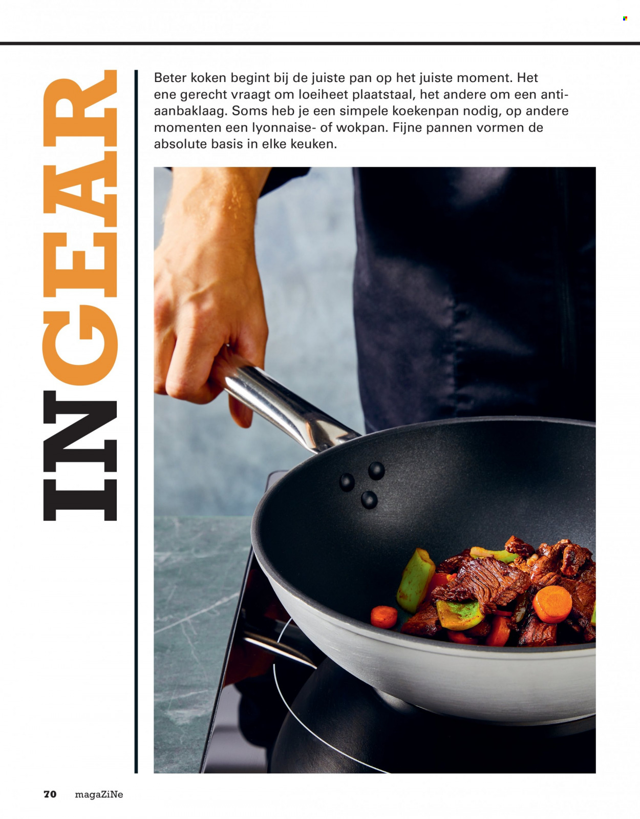 thumbnail - Sligro-aanbieding -  producten in de aanbieding - koekenpan, pan, wokpan. Pagina 70.