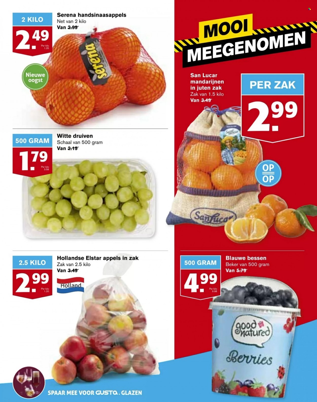 thumbnail - Hoogvliet-aanbieding - 24-11-2021 - 30-11-2021 -  producten in de aanbieding - appels, bessen, druiven, glazen. Pagina 11.