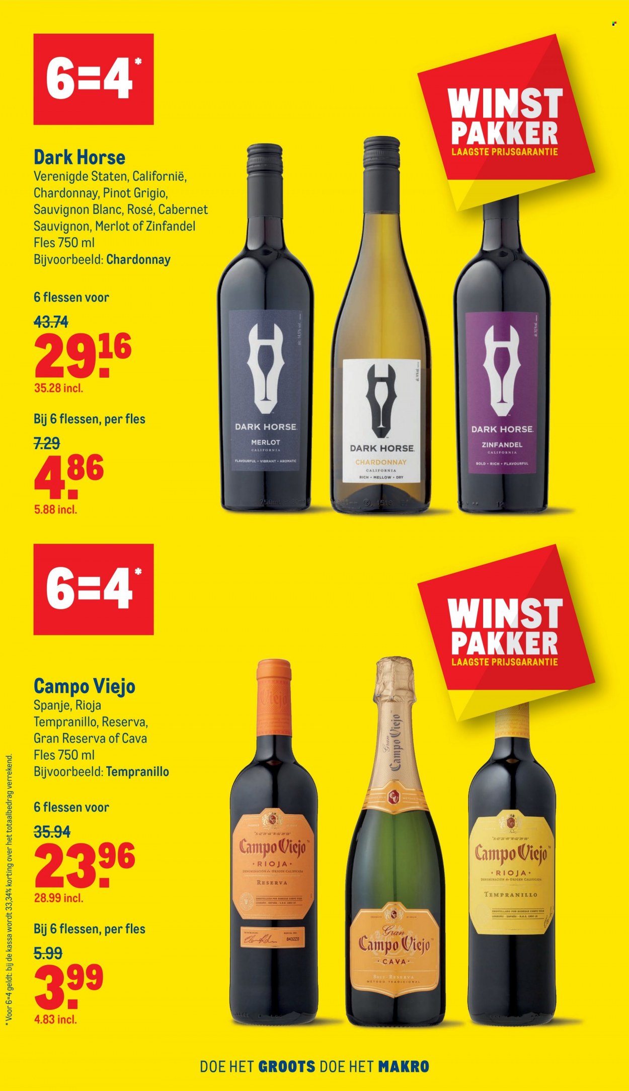 thumbnail - Makro-aanbieding - 24-11-2021 - 7-12-2021 -  producten in de aanbieding - Cabernet Sauvignon, Cava, Chardonnay, Merlot, Rioja, Sauvignon Blanc, TV. Pagina 9.