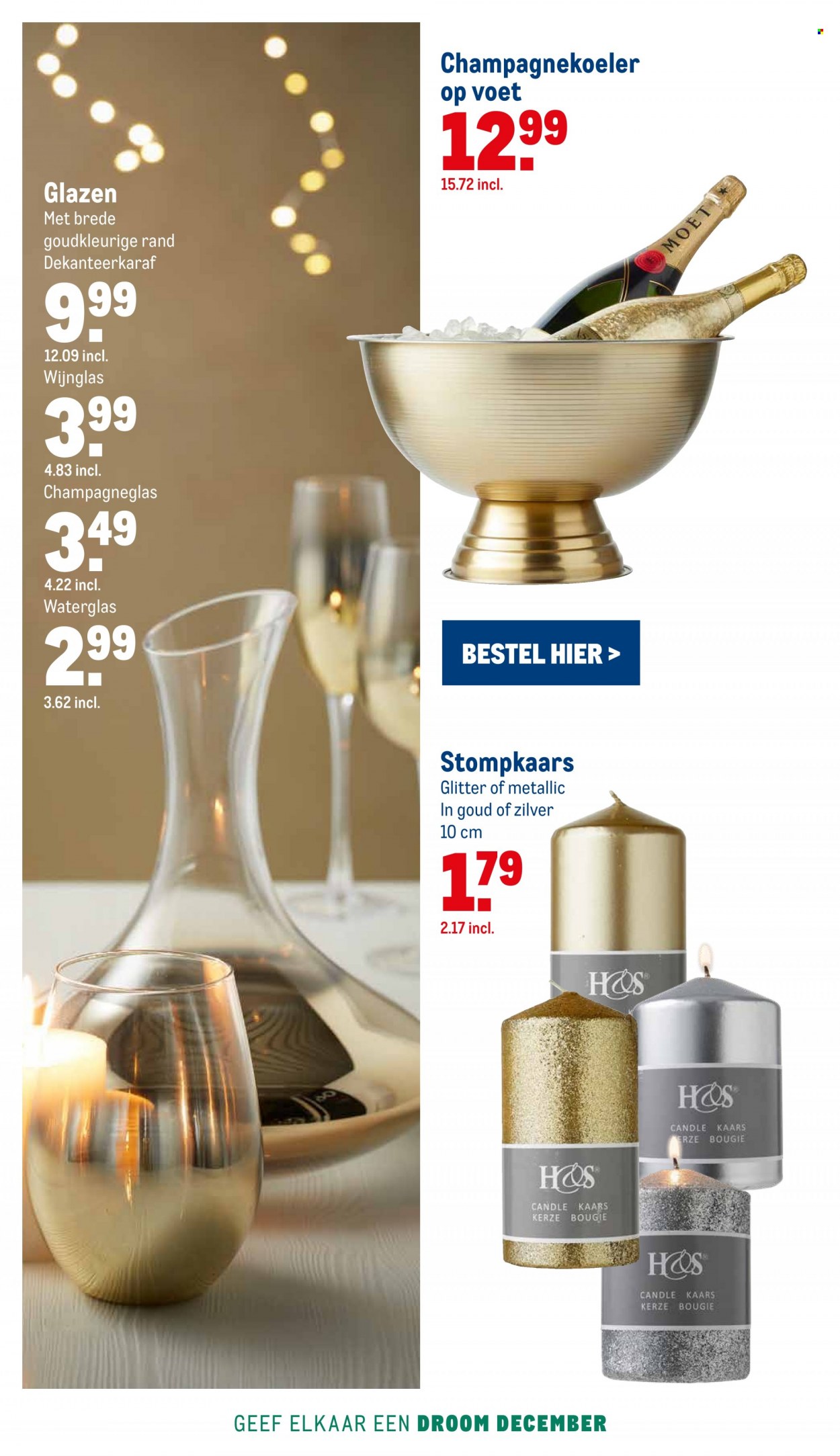 thumbnail - Makro-aanbieding - 24-11-2021 - 25-12-2021 -  producten in de aanbieding - champagnekoeler, glazen, kaars. Pagina 25.
