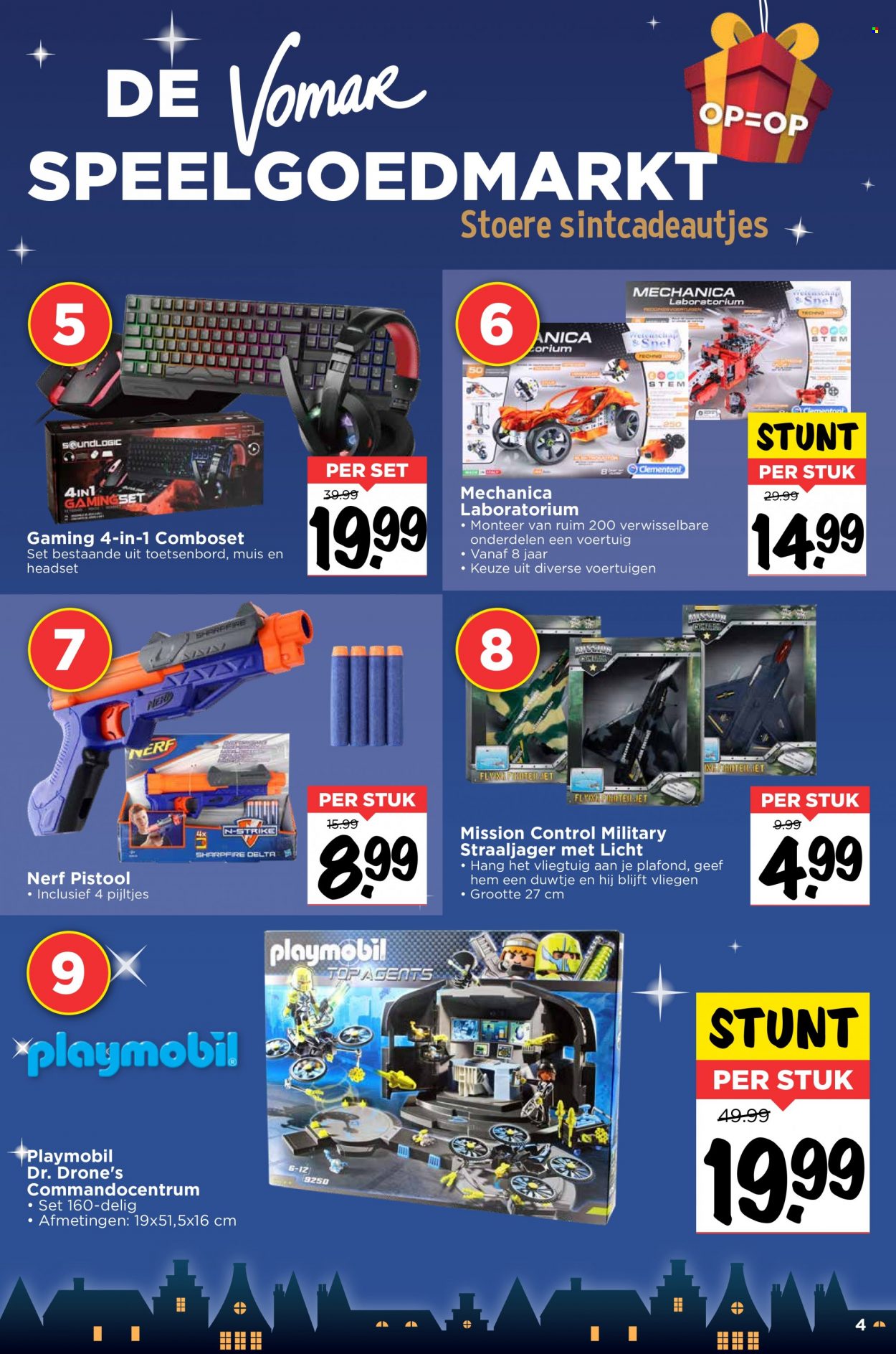 thumbnail - Vomar-aanbieding -  producten in de aanbieding - Clementoni, Playmobil, Nerf. Pagina 4.