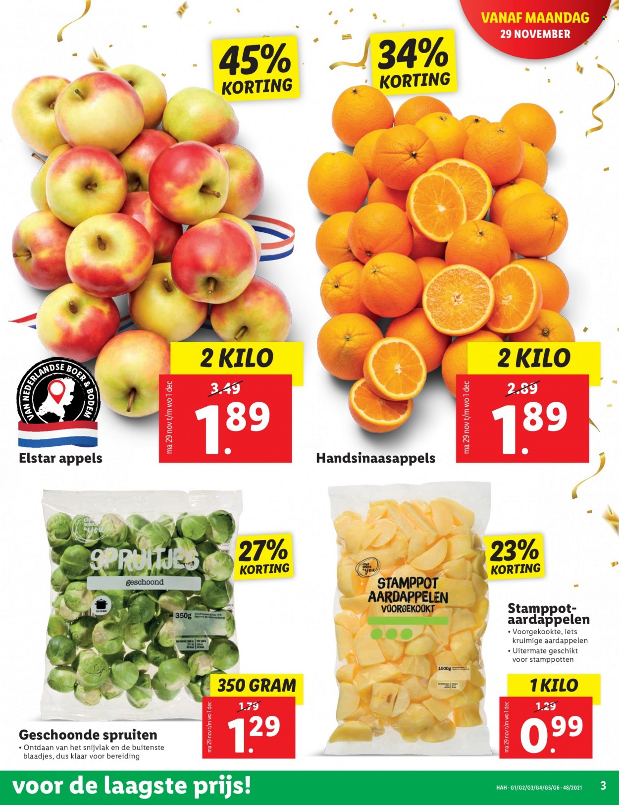 thumbnail - Lidl-aanbieding - 29-11-2021 - 5-12-2021 -  producten in de aanbieding - aardappelen, appels. Pagina 3.