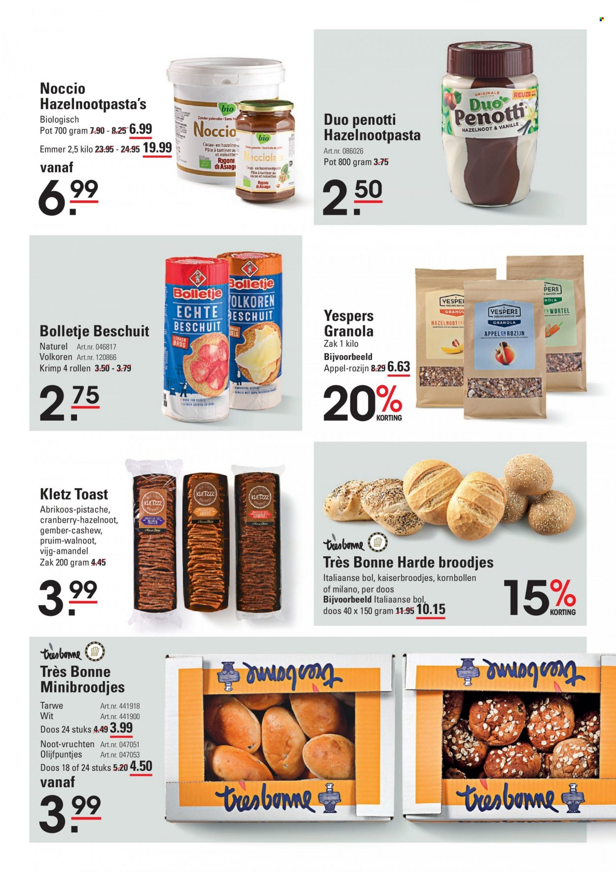 thumbnail - Sligro-aanbieding - 9-12-2021 - 31-12-2021 -  producten in de aanbieding - kaiserbroodjes, gember, broodje, Asiago, granola, cranberry’s. Pagina 27.