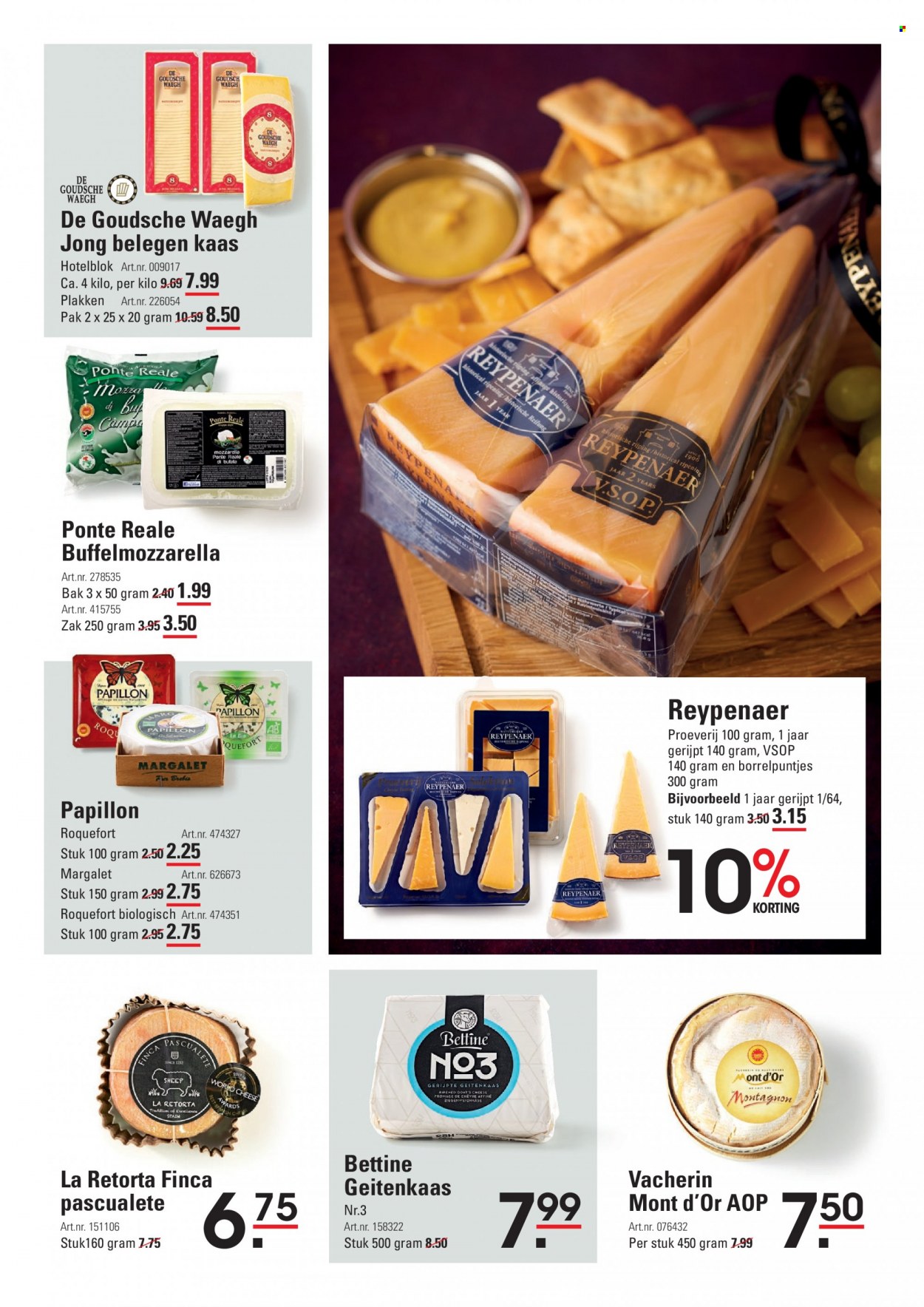 thumbnail - Sligro-aanbieding - 9-12-2021 - 31-12-2021 -  producten in de aanbieding - belegen kaas, buffelmozzarella, kaas, roquefort, Vacherin. Pagina 41.