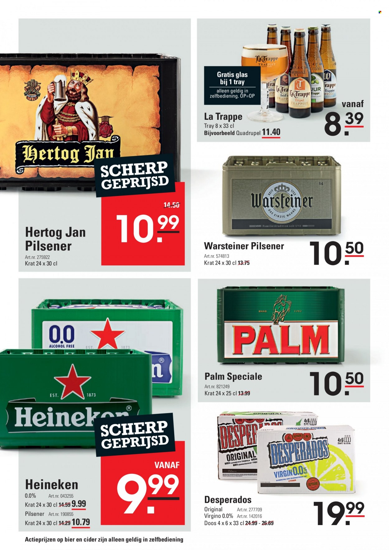 thumbnail - Sligro-aanbieding - 9-12-2021 - 31-12-2021 -  producten in de aanbieding - Warsteiner, pilsener, Heineken, Hertog Jan, bier, Desperados. Pagina 52.