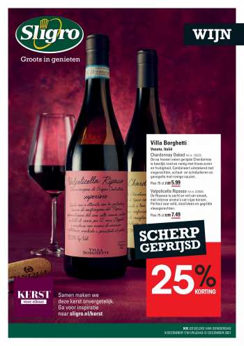 Sligro-aanbieding - 9.12.2021 - 31.12.2021.