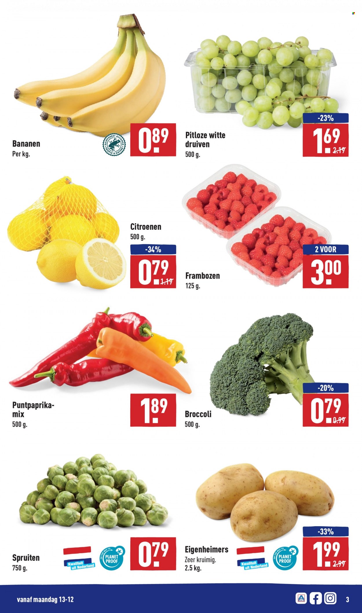 thumbnail - Aldi-aanbieding - 13-12-2021 - 19-12-2021 -  producten in de aanbieding - puntpaprika, broccoli, druiven, frambozen. Pagina 3.