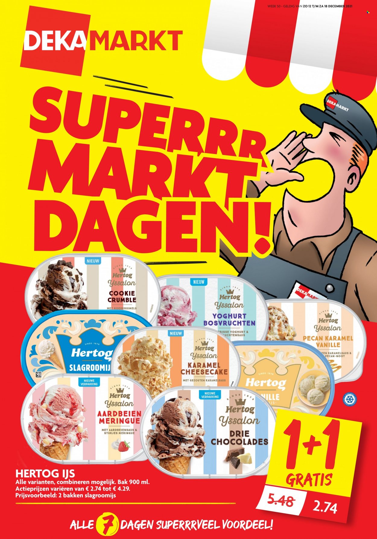DekaMarkt-aanbieding - 12.12.2021 - 18.12.2021 -  producten in de aanbieding - aardbeien, meringue, yoghurt. Pagina 1.