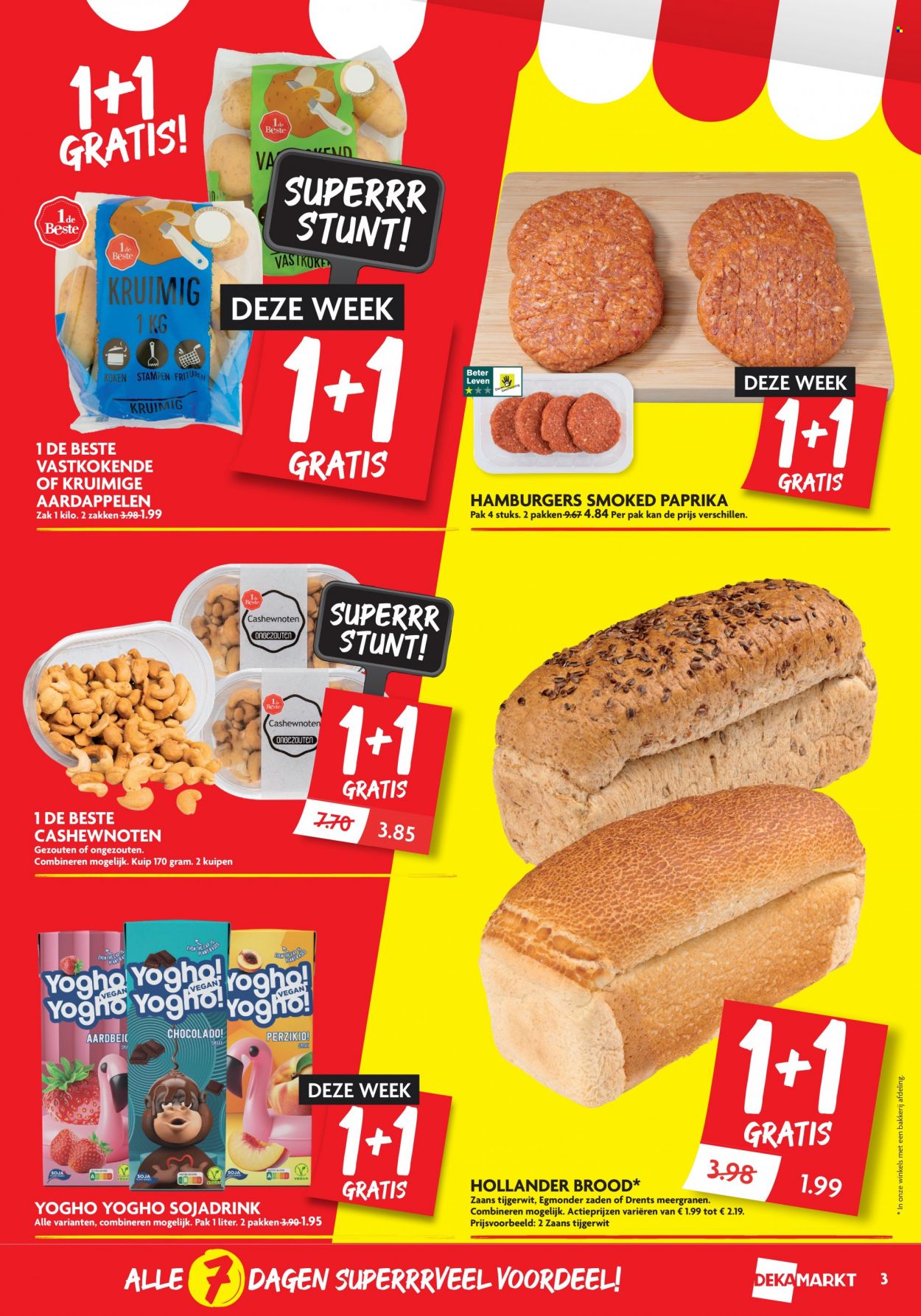thumbnail - DekaMarkt-aanbieding - 12-12-2021 - 18-12-2021 -  producten in de aanbieding - brood, aardappelen, hamburger, cashewnoten. Pagina 3.