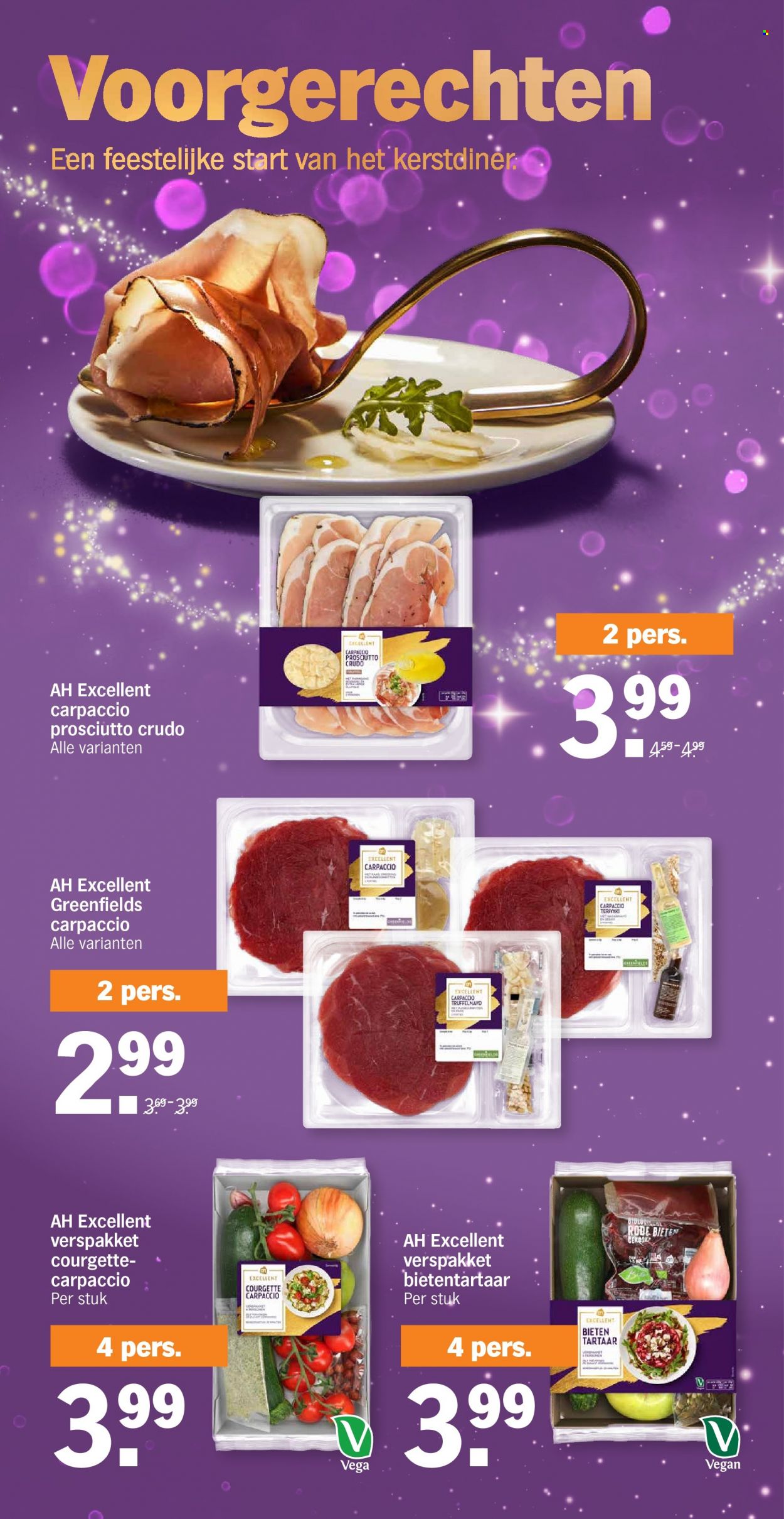 thumbnail - Albert Heijn-aanbieding - 20-12-2021 - 26-12-2021 -  producten in de aanbieding - courgette, carpaccio, prosciutto, prosciutto crudo. Pagina 2.