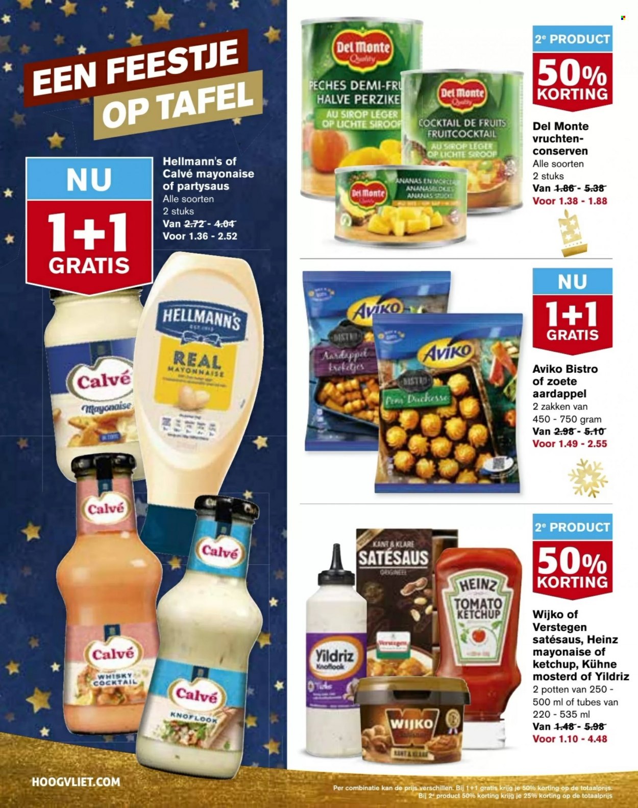 thumbnail - Hoogvliet-aanbieding - 20-12-2021 - 26-12-2021 -  producten in de aanbieding - Del Monte, ananas, Hellmann's, Heinz, Calvé, mosterd. Pagina 24.
