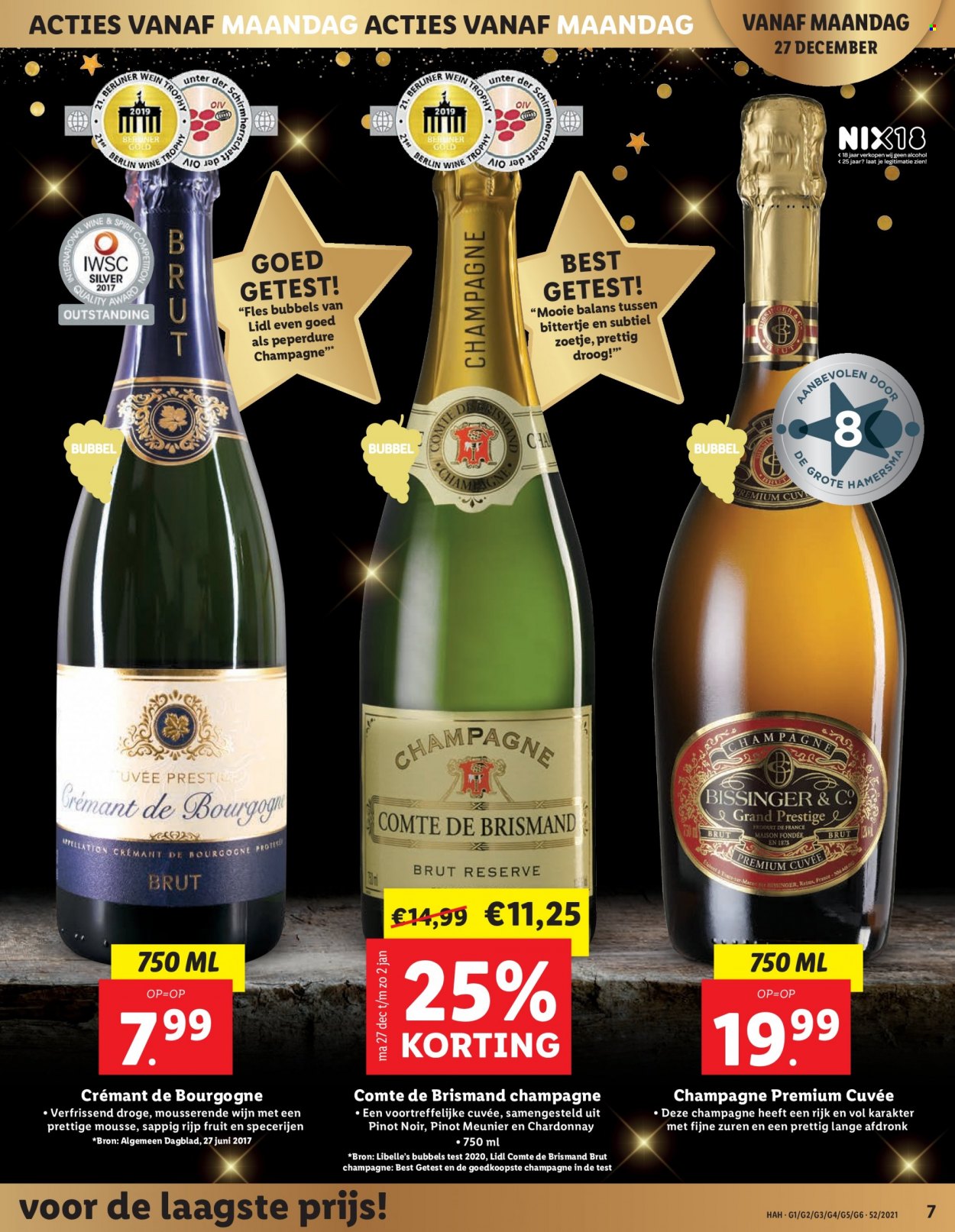 thumbnail - Lidl-aanbieding - 27-12-2021 - 2-1-2022 -  producten in de aanbieding - champagne, Chardonnay, Pinot Noir, wijn. Pagina 7.
