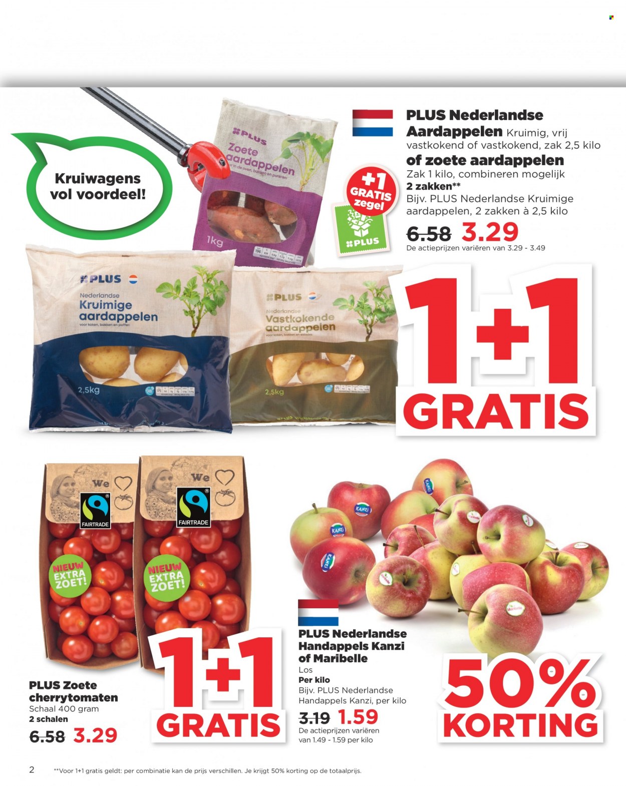thumbnail - Plus-aanbieding - 2-1-2022 - 8-1-2022 -  producten in de aanbieding - aardappelen, cherrytomaten. Pagina 2.