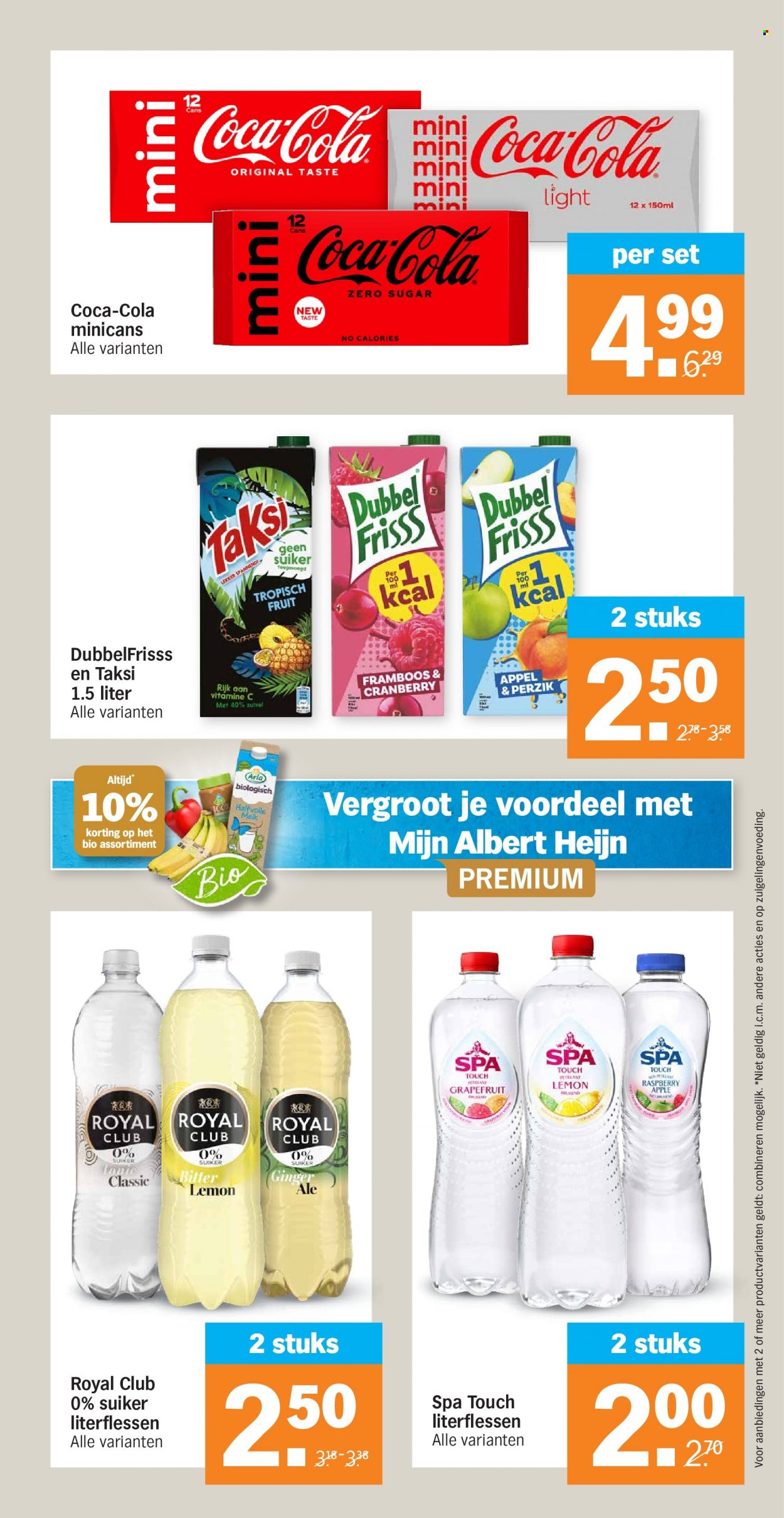 thumbnail - Albert Heijn-aanbieding - 10-1-2022 - 16-1-2022 -  producten in de aanbieding - ginger ale, perzik, grapefruit, Arla, melk, cranberry’s. Pagina 21.