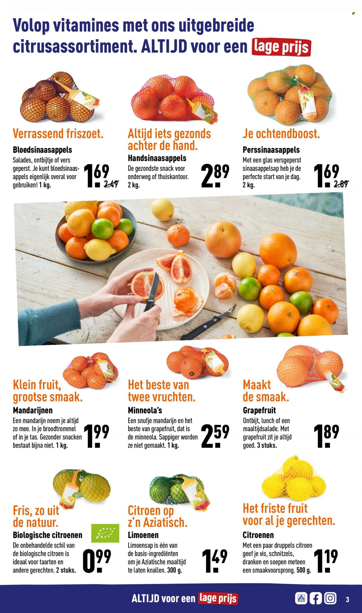 thumbnail - Aldi-aanbieding - 17-1-2022 - 23-1-2022 -  producten in de aanbieding - appels, citroen, mandarijn, grapefruit, perssinaasappels, sinaasappelsap, tas. Pagina 3.