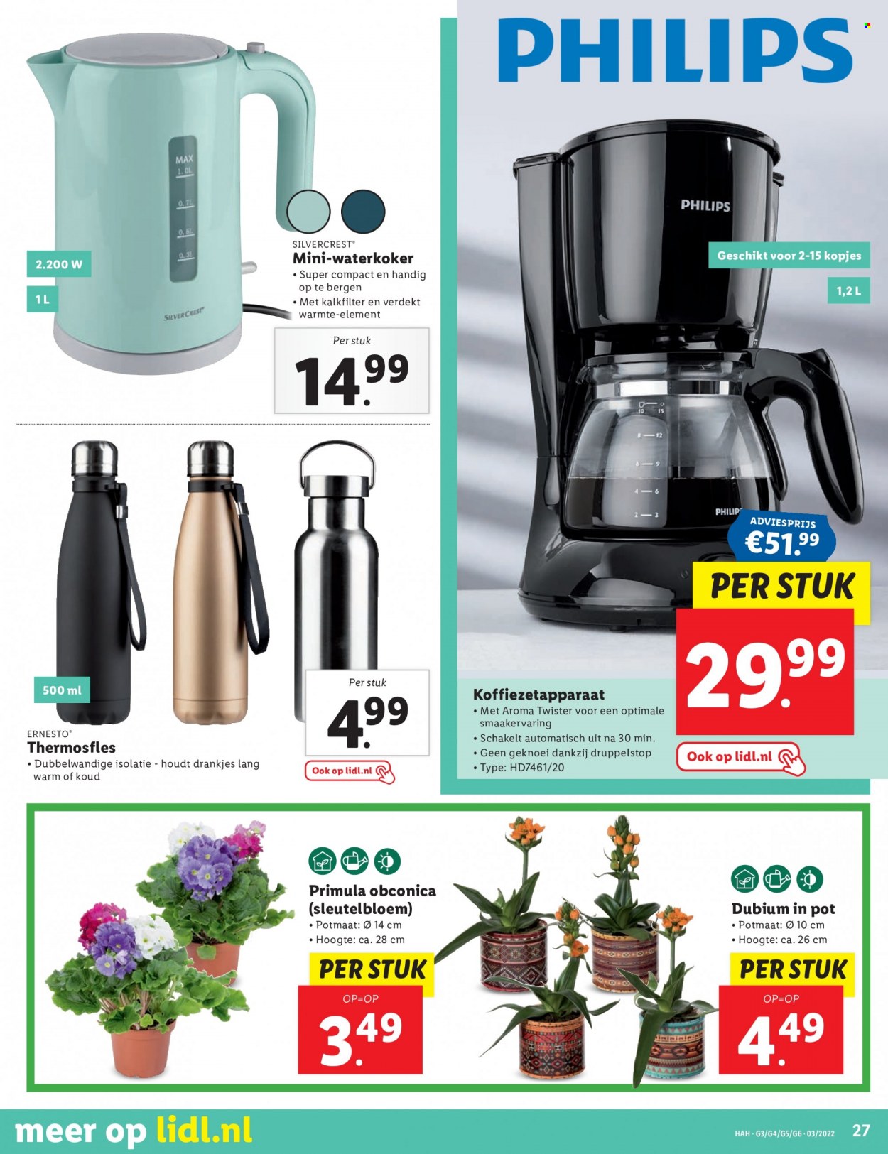 thumbnail - Lidl-aanbieding - 17-1-2022 - 23-1-2022 -  producten in de aanbieding - Philips, koffiemachine, waterkoker. Pagina 27.