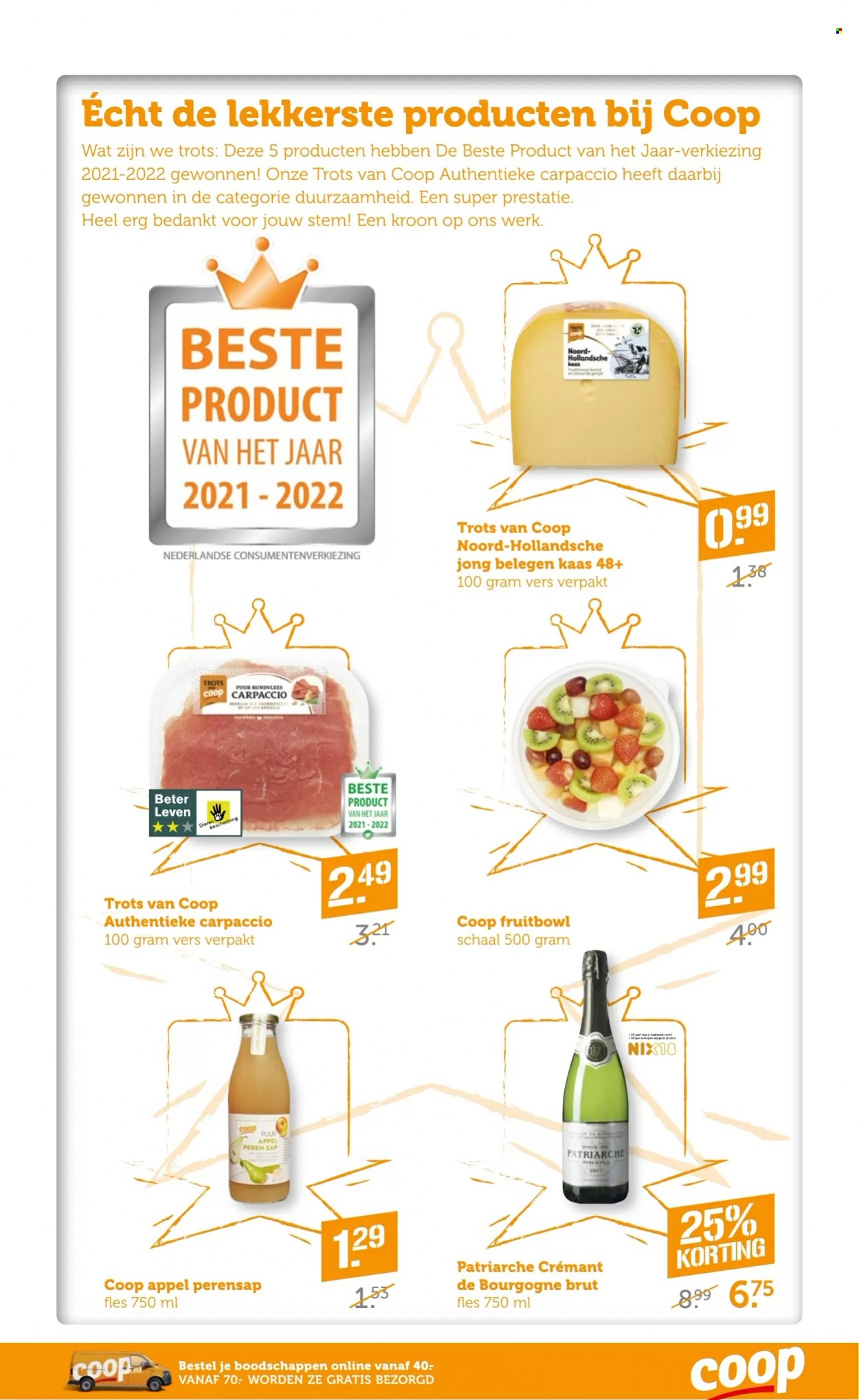 thumbnail - Coop-aanbieding - 17-1-2022 - 23-1-2022 -  producten in de aanbieding - carpaccio, rundvlees, belegen kaas, kaas. Pagina 28.