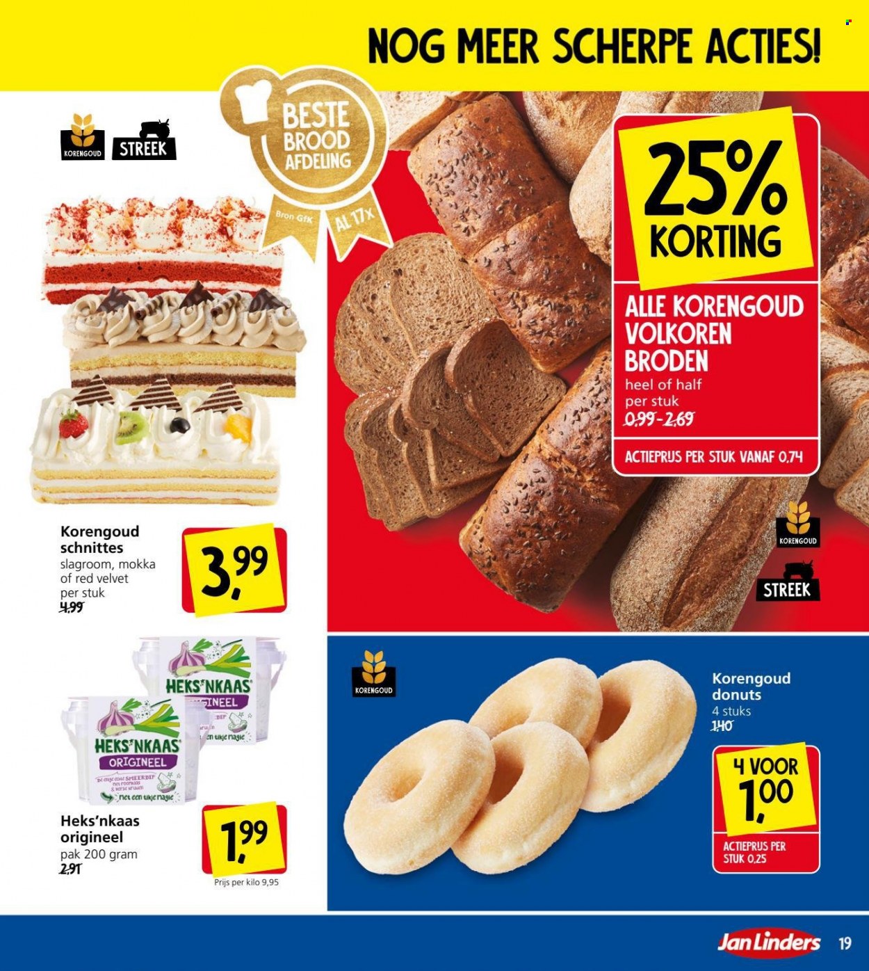 thumbnail - Jan Linders-aanbieding - 17-1-2022 - 23-1-2022 -  producten in de aanbieding - brood, Heks'nkaas, slagroom. Pagina 19.