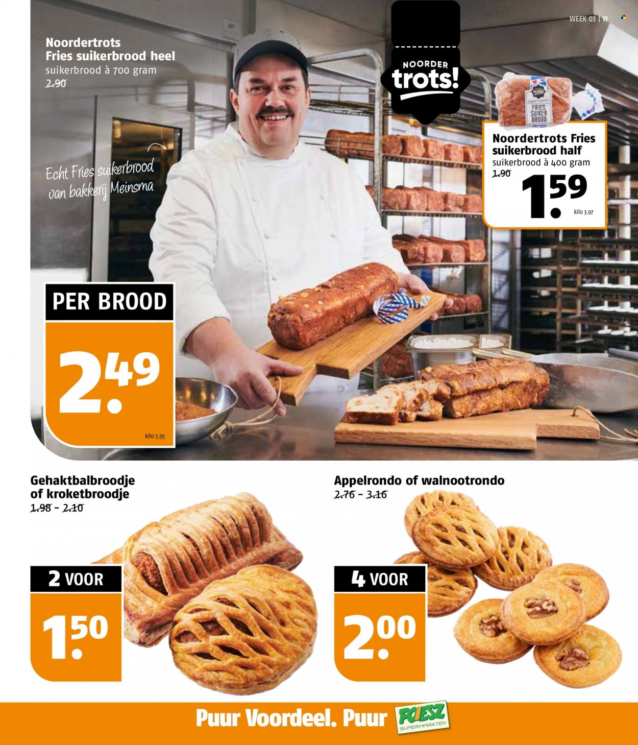 thumbnail - Poiesz-aanbieding - 17-1-2022 - 23-1-2022 -  producten in de aanbieding - suikerbrood, brood, suiker. Pagina 11.