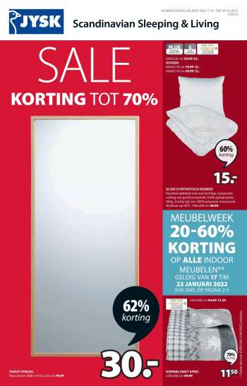 JYSK-aanbieding - 17.1.2022 - 30.1.2022.