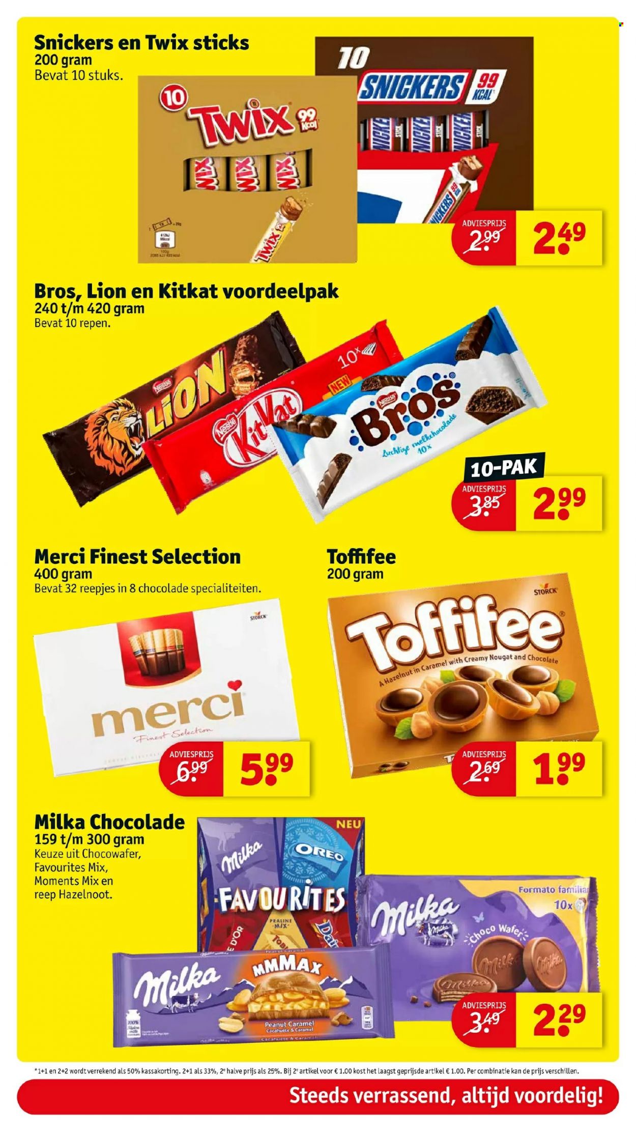 thumbnail - Kruidvat-aanbieding - 18-1-2022 - 30-1-2022 -  producten in de aanbieding - Milka, Oreo, chocolade, Snickers, Toffifee. Pagina 41.
