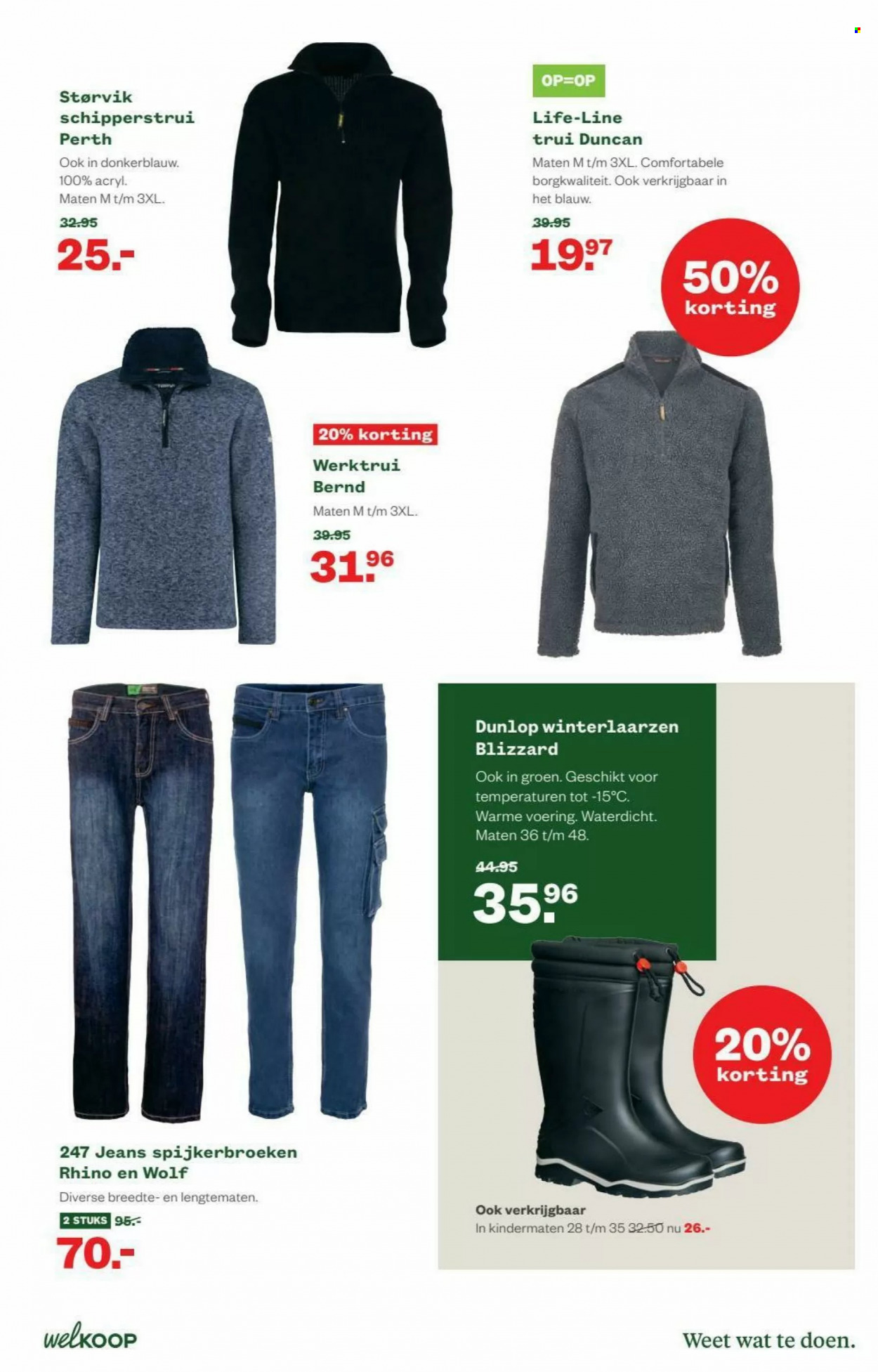 thumbnail - Welkoop-aanbieding - 17-1-2022 - 30-1-2022 -  producten in de aanbieding - Dunlop, jeans, trui. Pagina 11.