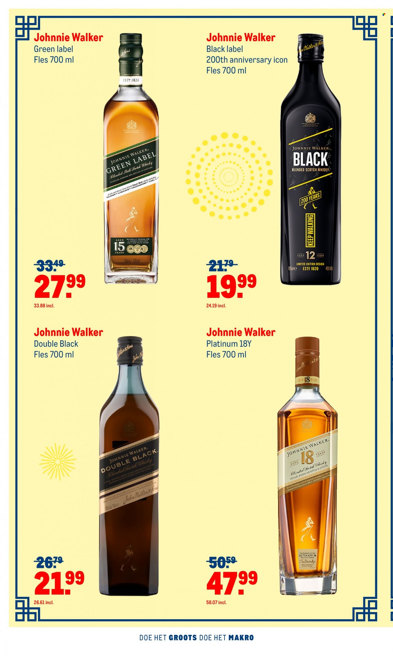 thumbnail - Makro-aanbieding - 19-1-2022 - 15-2-2022 -  producten in de aanbieding - blended scotch whisky, scotch whisky, Single Malt, whisky, Johnnie Walker, Talisker. Pagina 4.