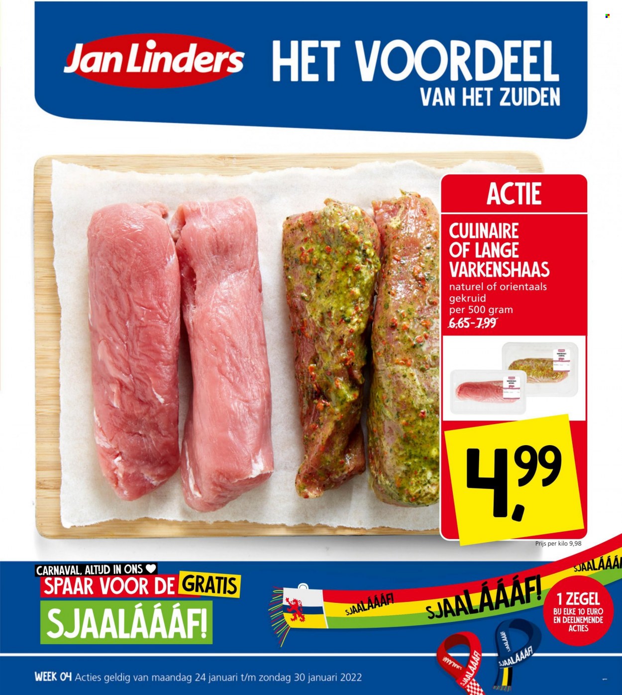 thumbnail - Jan Linders-aanbieding - 24-1-2022 - 30-1-2022 -  producten in de aanbieding - varkenshaas. Pagina 1.