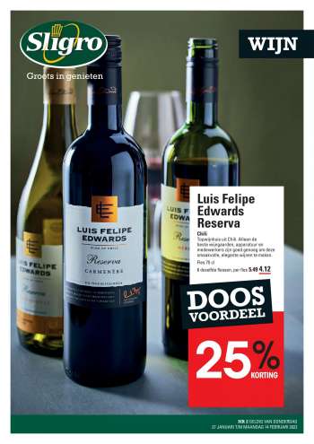 Sligro-aanbieding - 27.1.2022 - 14.2.2022.