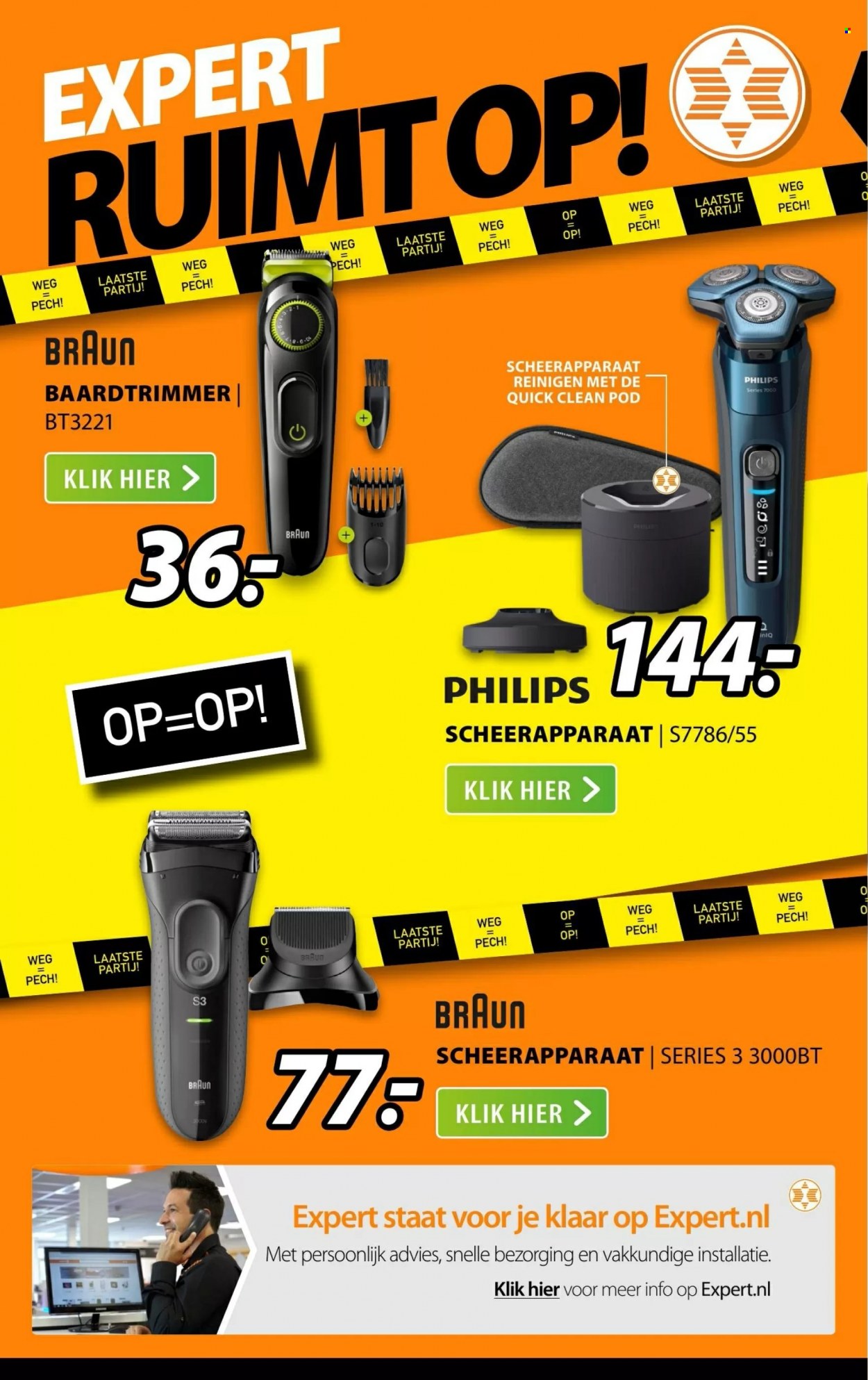thumbnail - Expert-aanbieding - 31-1-2022 - 6-2-2022 -  producten in de aanbieding - Philips, Braun, scheerapparaat. Pagina 10.