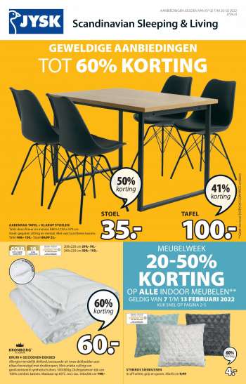 JYSK-aanbieding - 7.2.2022 - 20.2.2022.