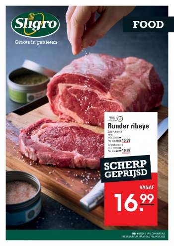 Sligro-aanbieding - 17.2.2022 - 7.3.2022.