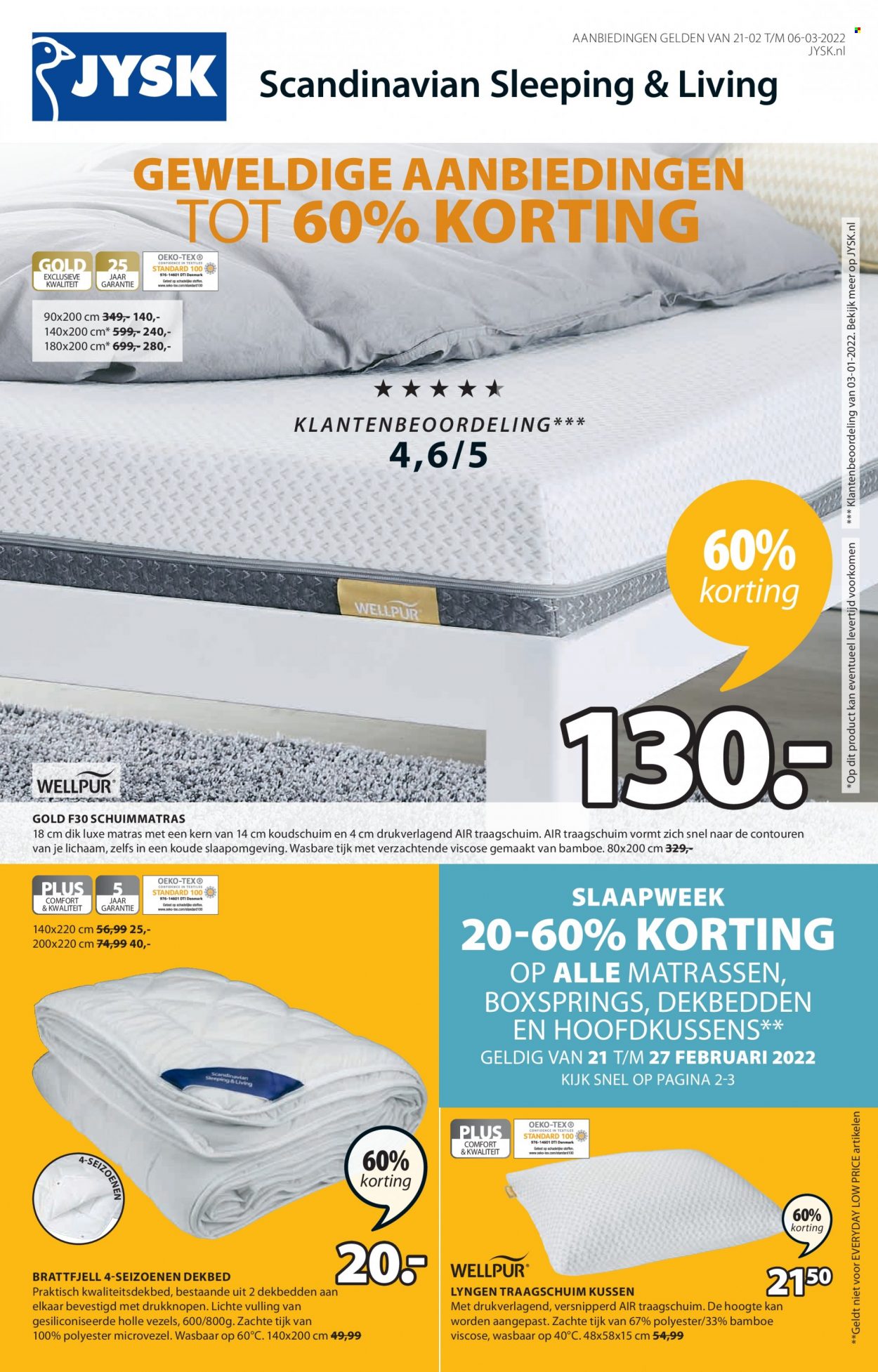 JYSK-aanbieding - 21-2-2022 - 6-3-2022. Pagina 1