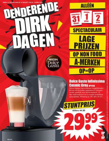 Dolce Gusto Dirk aanbiedingen en prijzen | Uw Folder