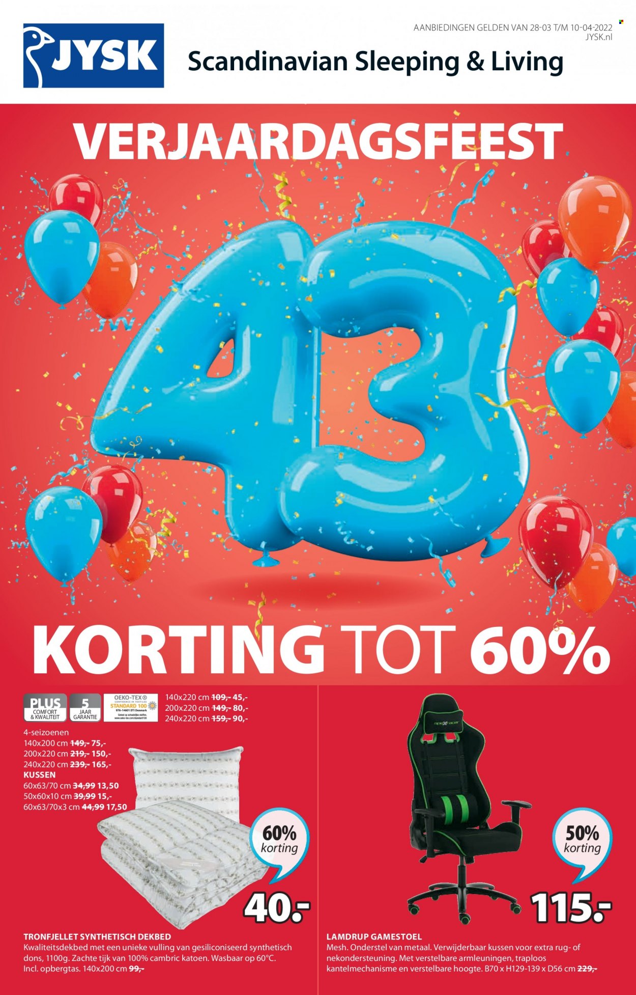 JYSK-aanbieding - 28-3-2022 - 10-4-2022. Pagina 1